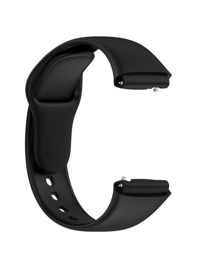 سوار ساعة ريدمي 3 أكتيف مصنوع من السيليكون عالي الجودة (أسود) - Image 1